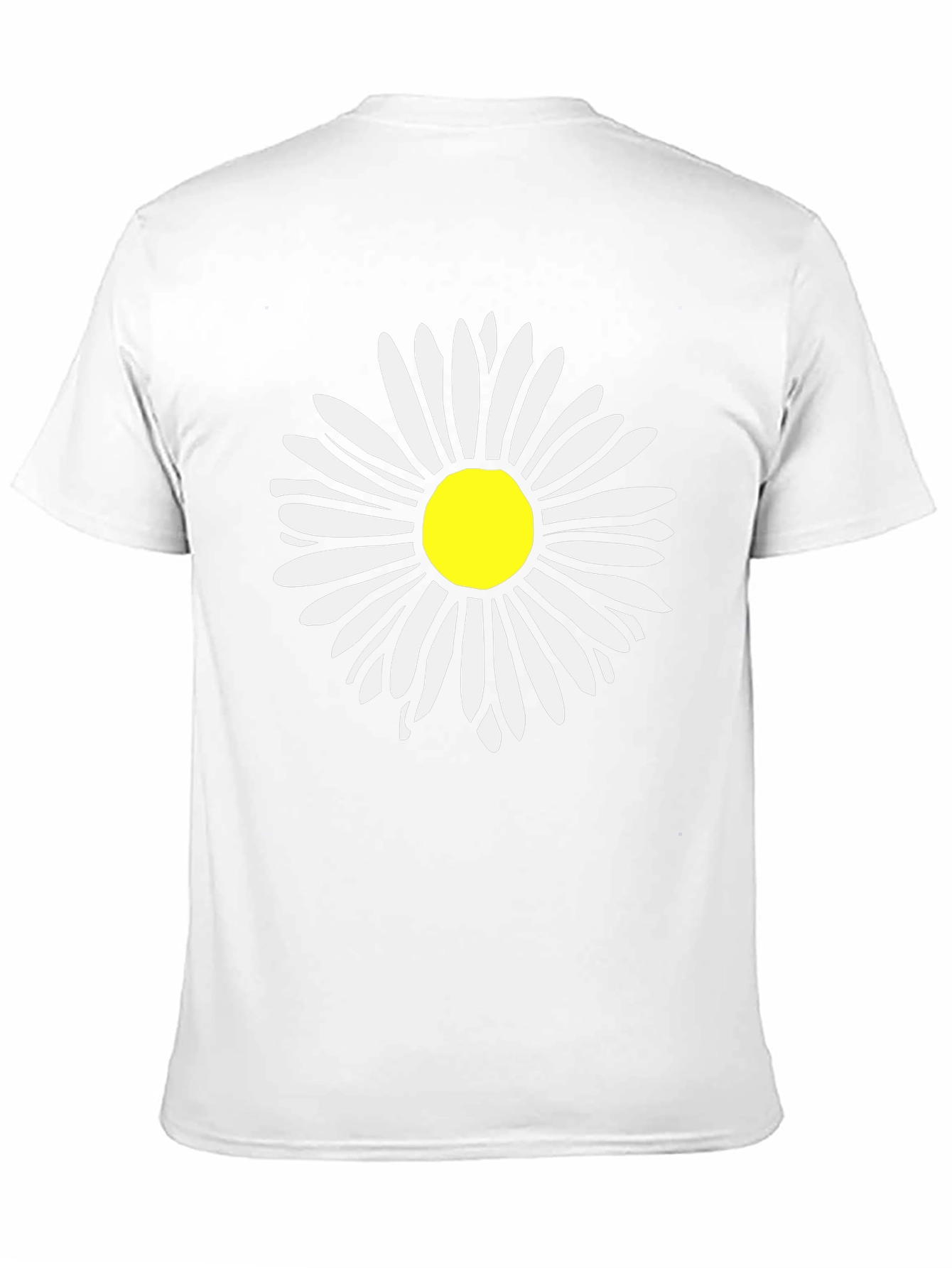 Daisy Flower Graphic Tee - Black Cotton T-Shirt