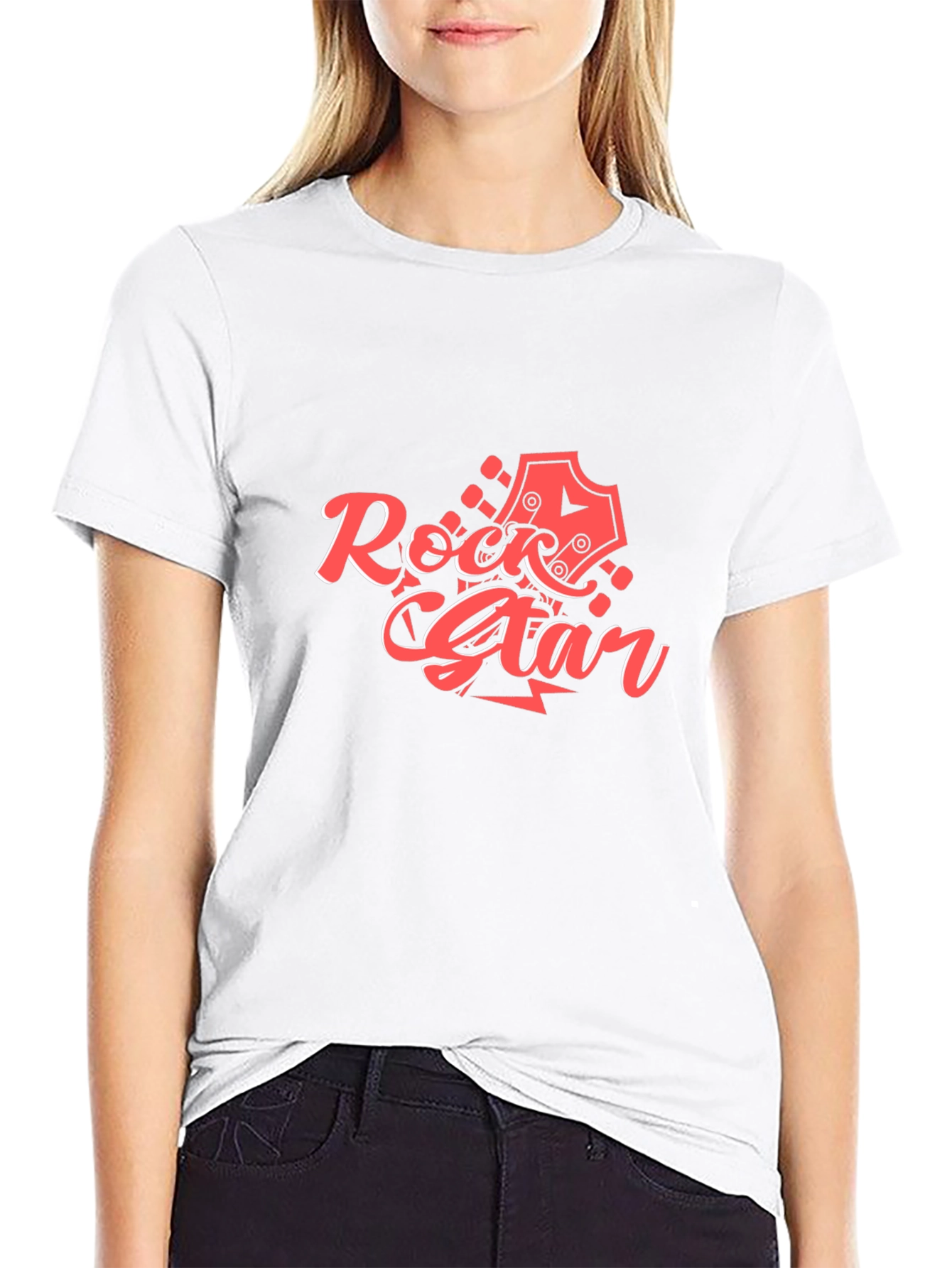 Rock Star Graphic Tee - Black Cotton T-Shirt