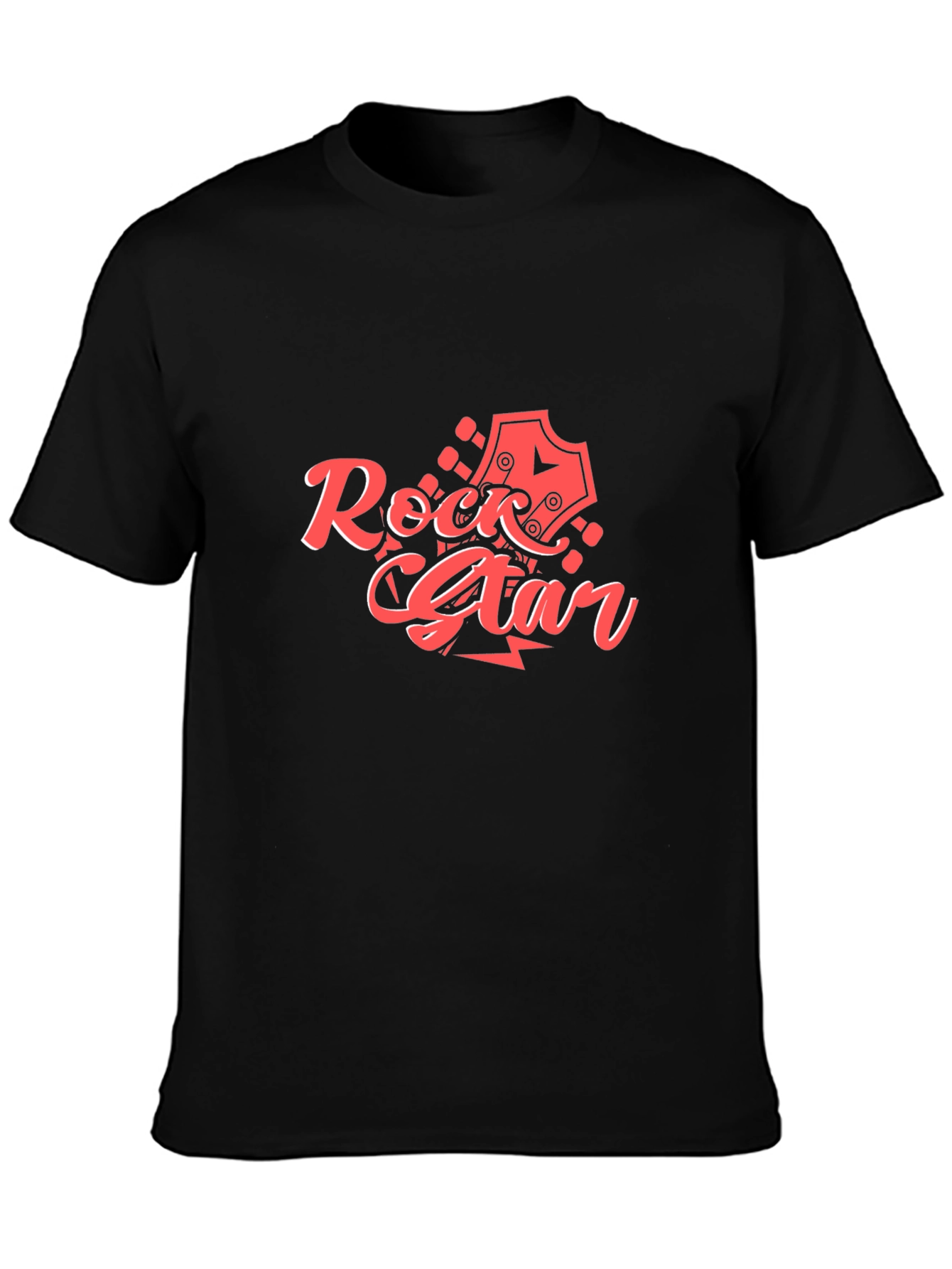 Rock Star Graphic Tee - Black Cotton T-Shirt