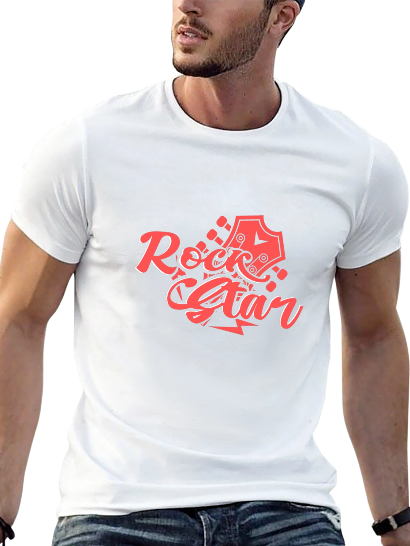 Rock Star Graphic Tee - Black Cotton T-Shirt