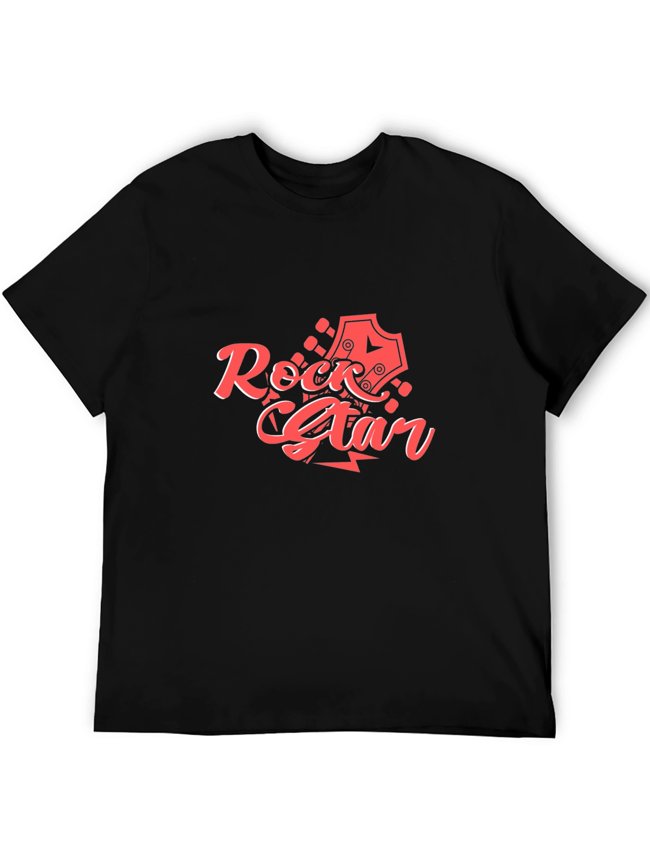 Rock Star Graphic Tee - Black Cotton T-Shirt