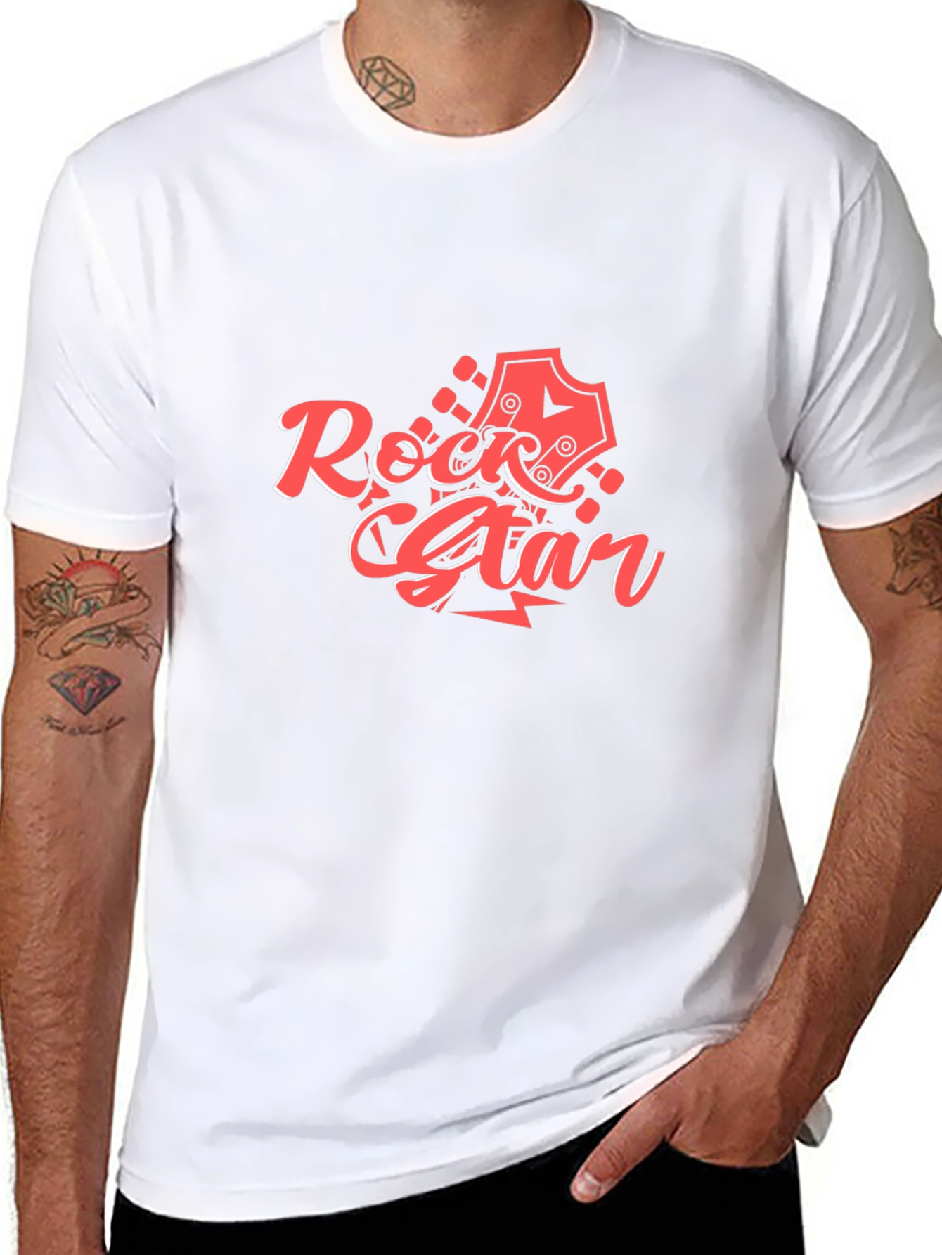 Rock Star Graphic Tee - Black Cotton T-Shirt