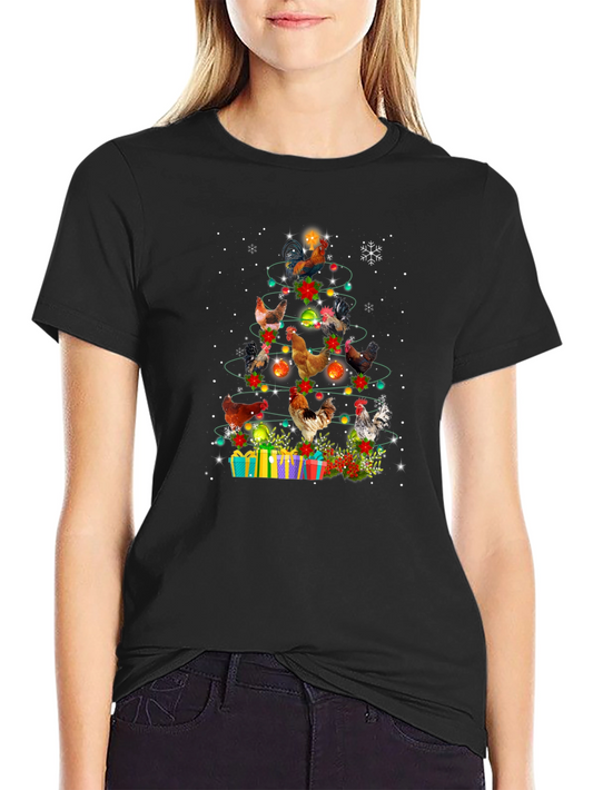 Chicken Christmas Tree T-Shirt