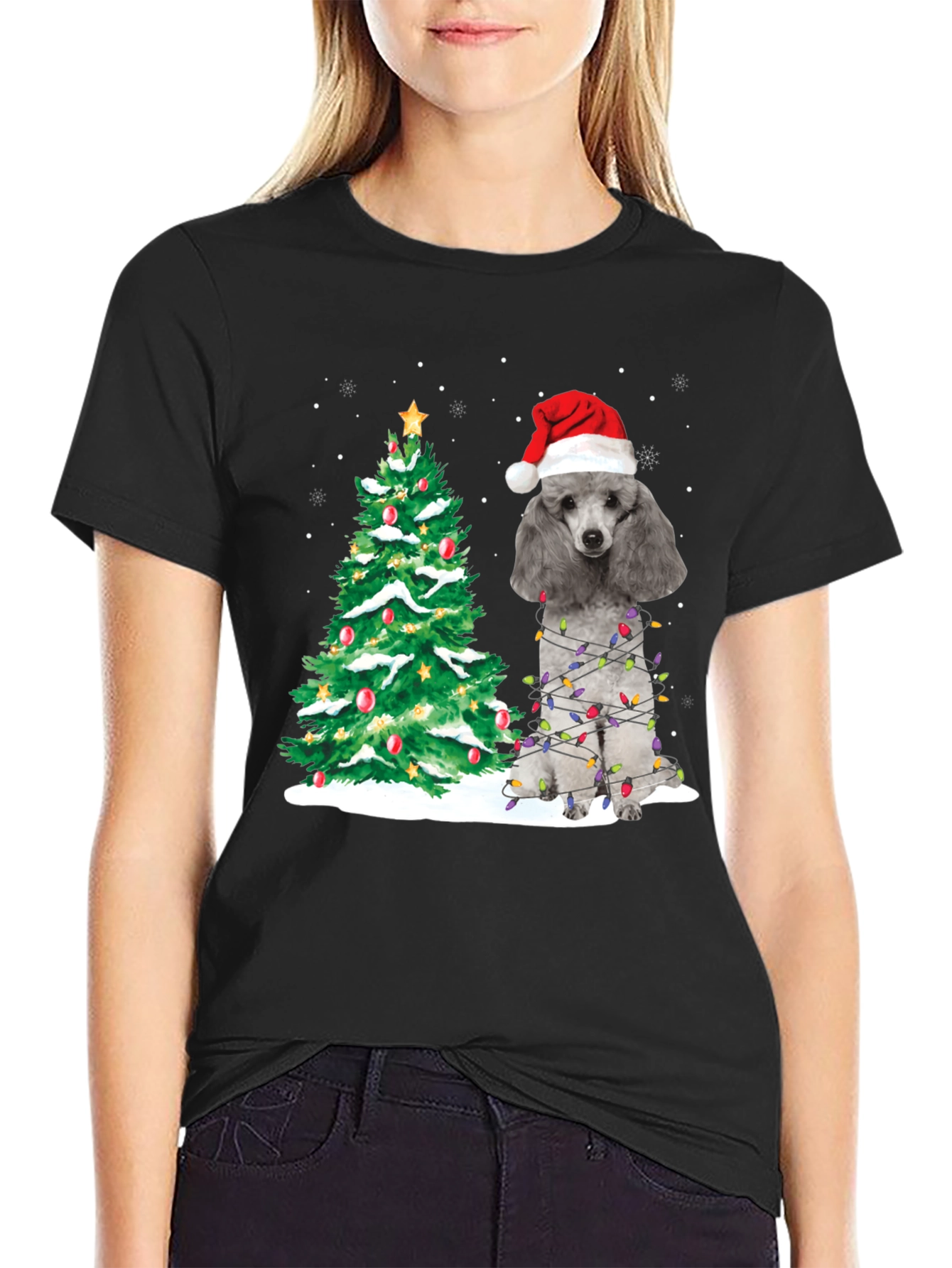 Poodle Christmas Tree Holiday T-Shirt