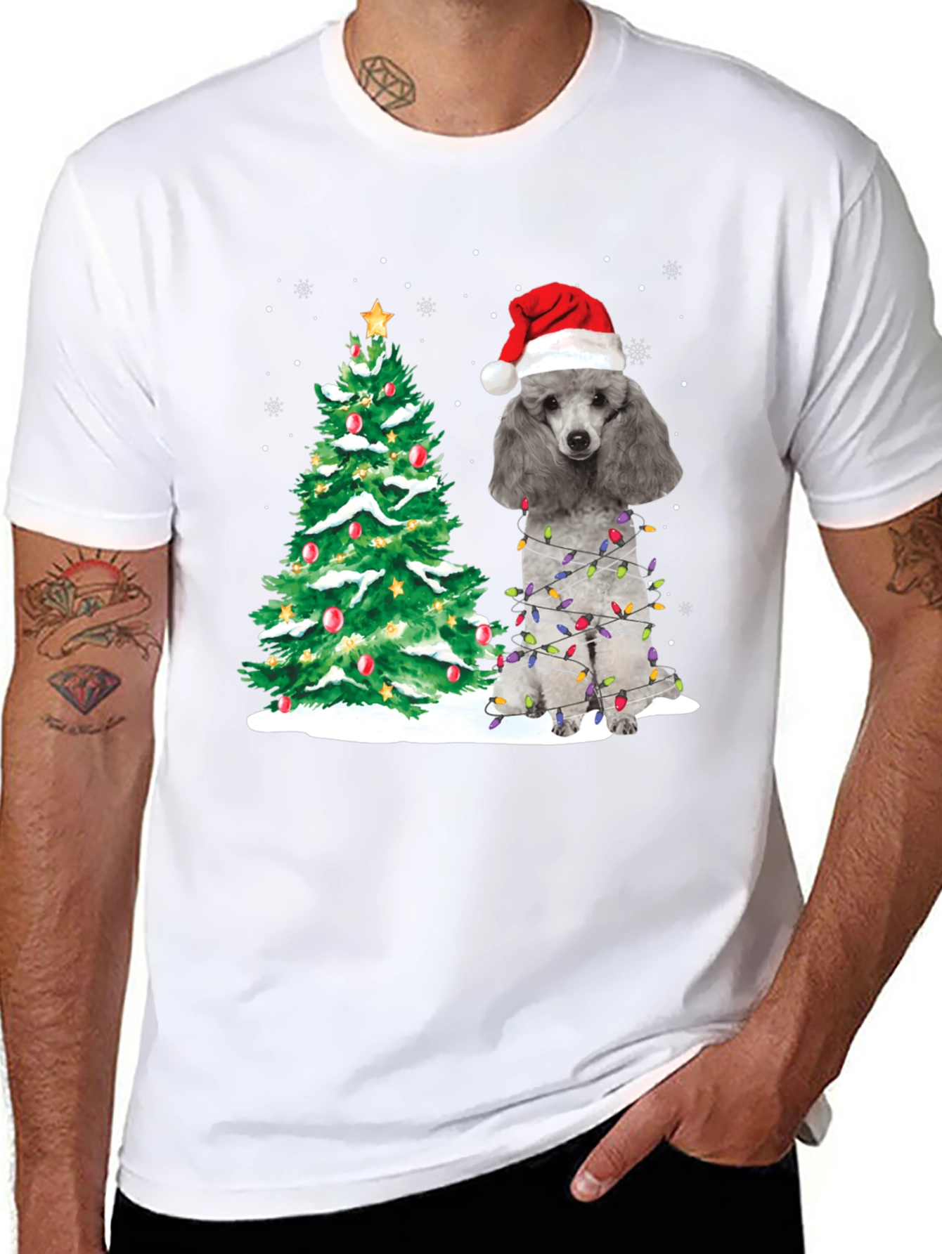 Poodle Christmas Tree Holiday T-Shirt