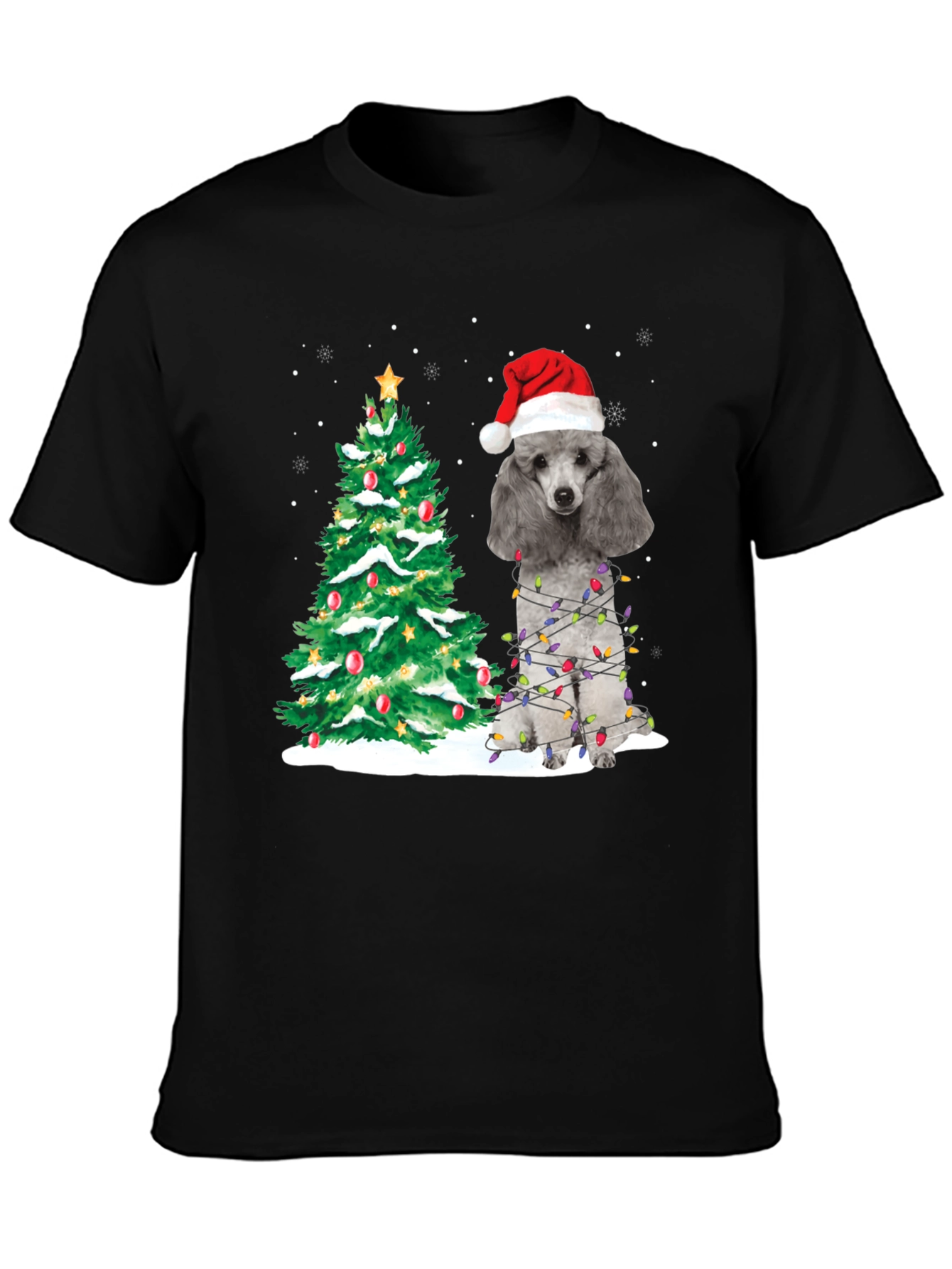 Poodle Christmas Tree Holiday T-Shirt