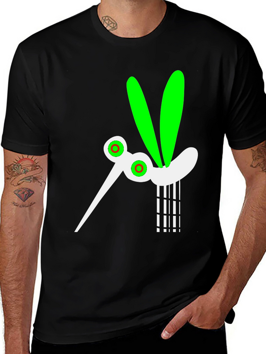 Funky Mosquito Graphic Tee - Black