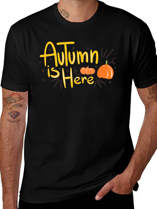Autumn is Here Black T-Shirt