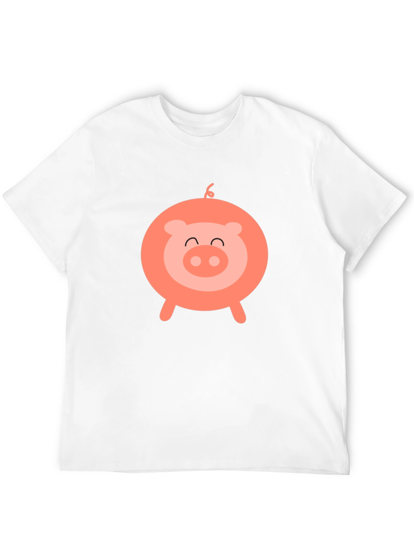 Cute Pig Graphic Black T-Shirt - Fun & Stylish!