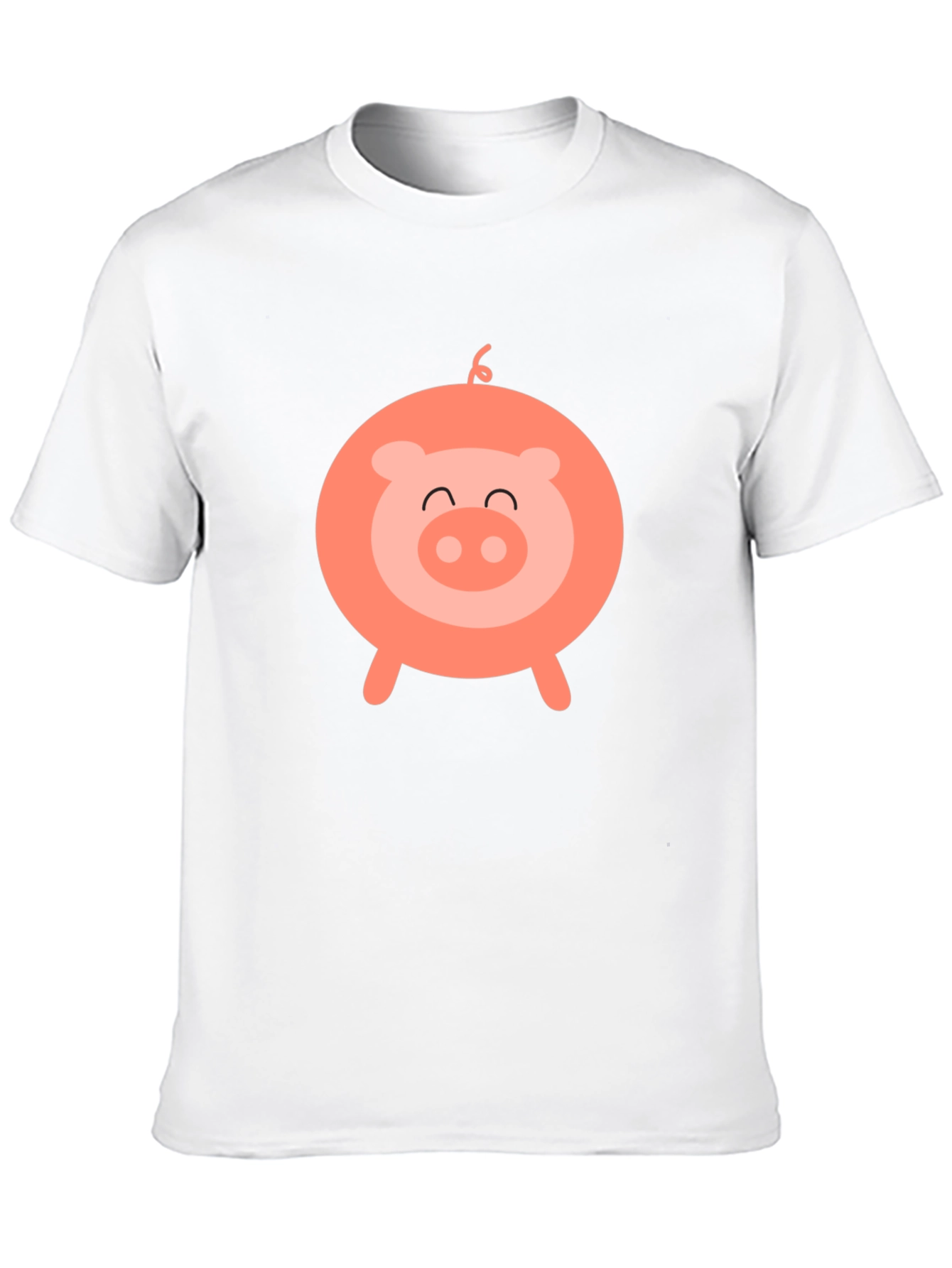 Cute Pig Graphic Black T-Shirt - Fun & Stylish!