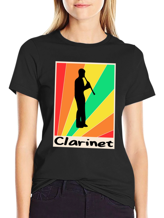 Retro Clarinet Player Graphic Tee - Music Lover T-Shirt