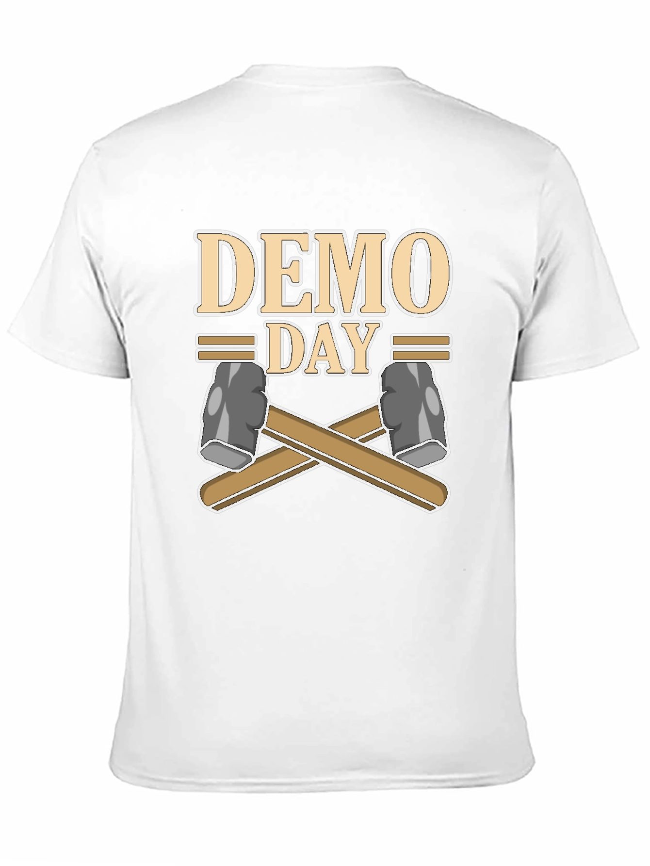 Demo Day T-Shirt Crossed Hammers Design