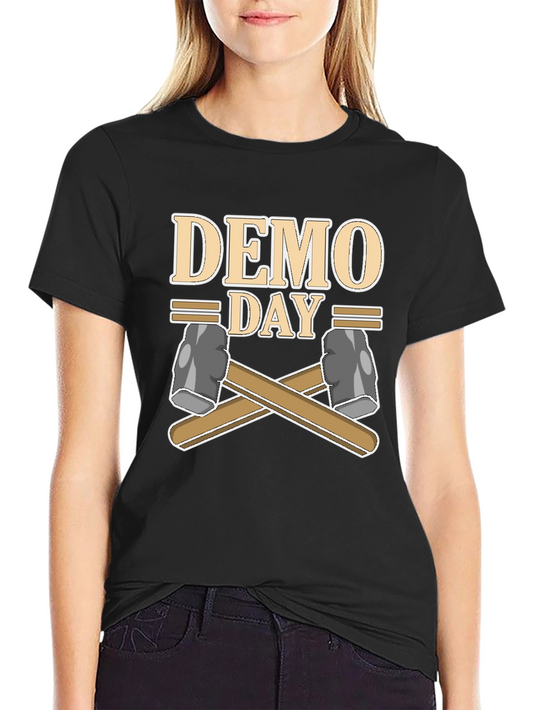 Demo Day T-Shirt Crossed Hammers Design