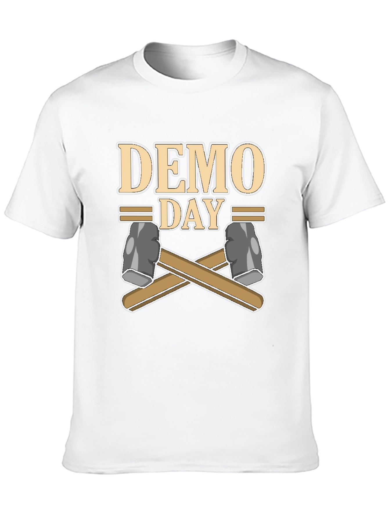 Demo Day T-Shirt Crossed Hammers Design