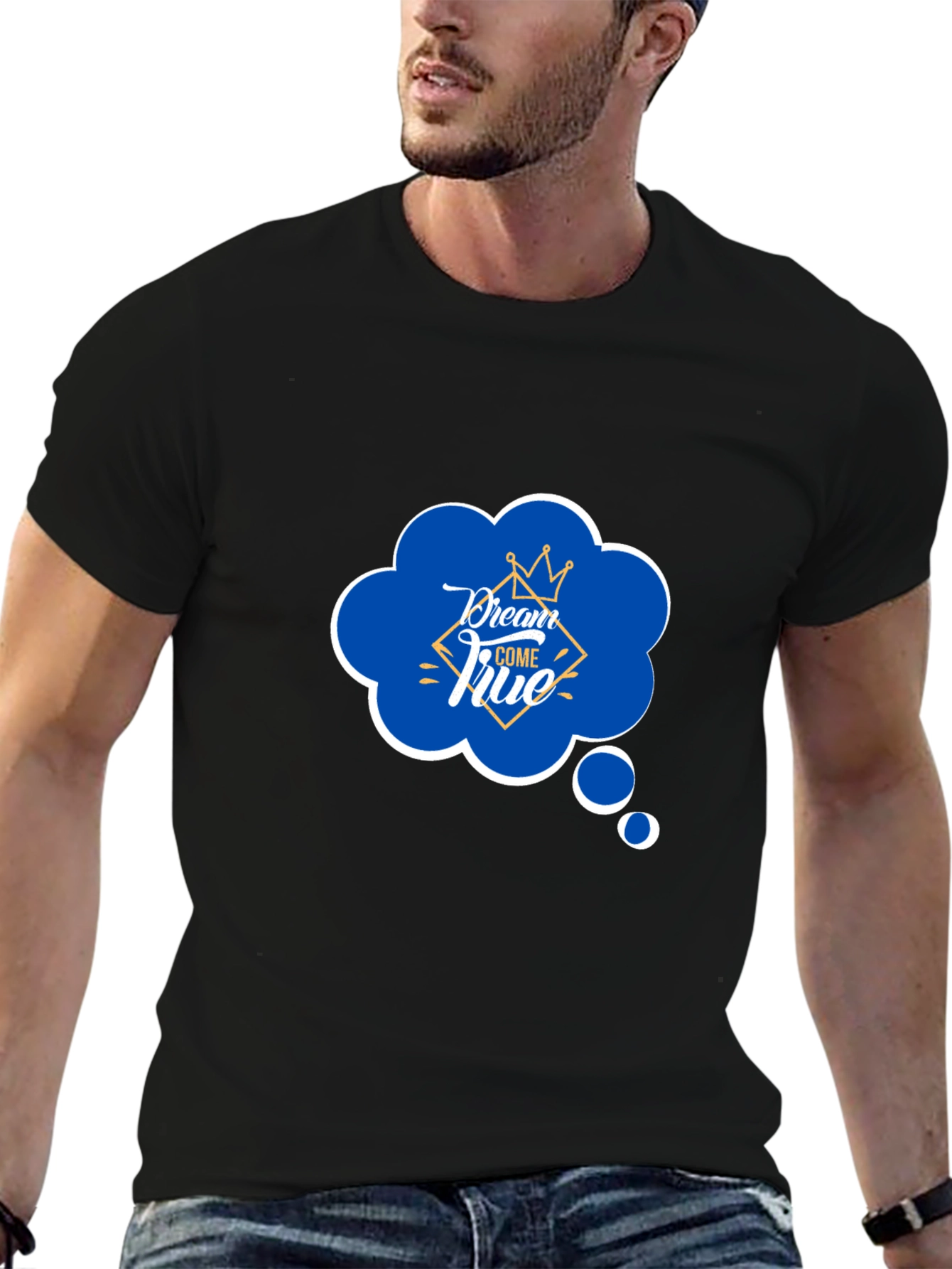 Dream Come True Graphic Black T-Shirt