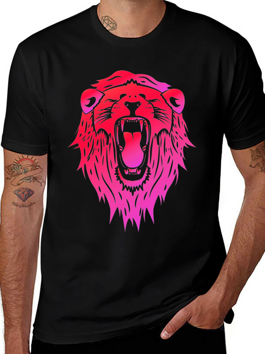 Bold Lion Graphic Tee - Black