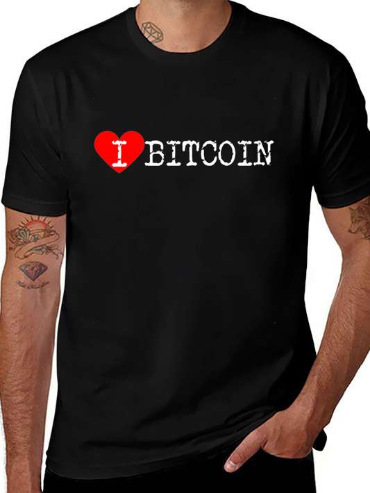 I Love Bitcoin T-Shirt - Black Crypto Tee
