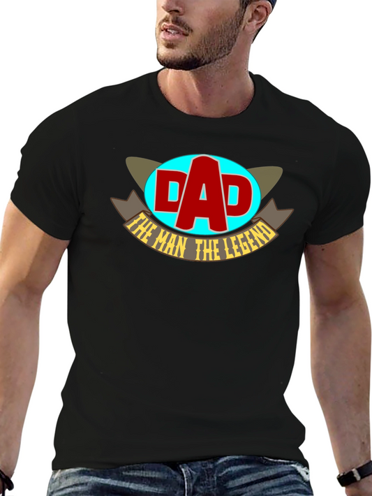 Dad The Man The Legend Black T-Shirt