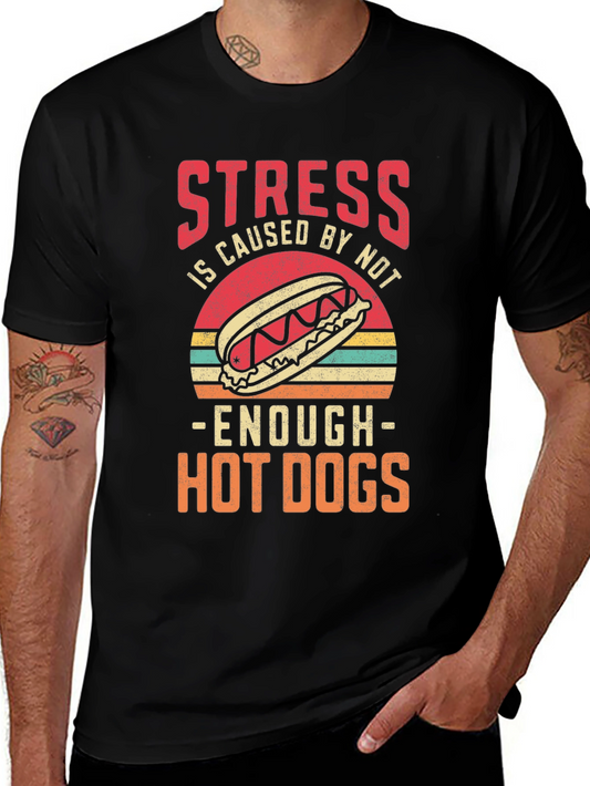 Funny Stress Hot Dog Graphic Tee