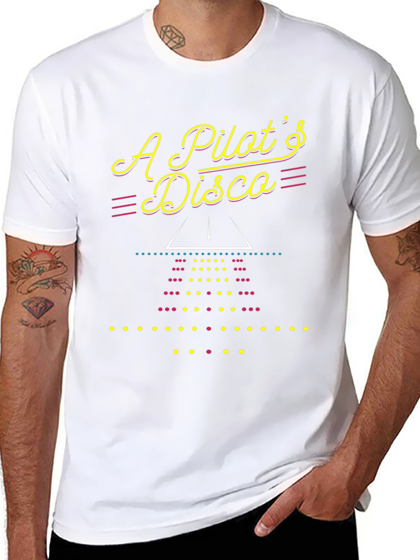 Pilots Disco Graphic Tee - Aviation Inspired T-Shirt