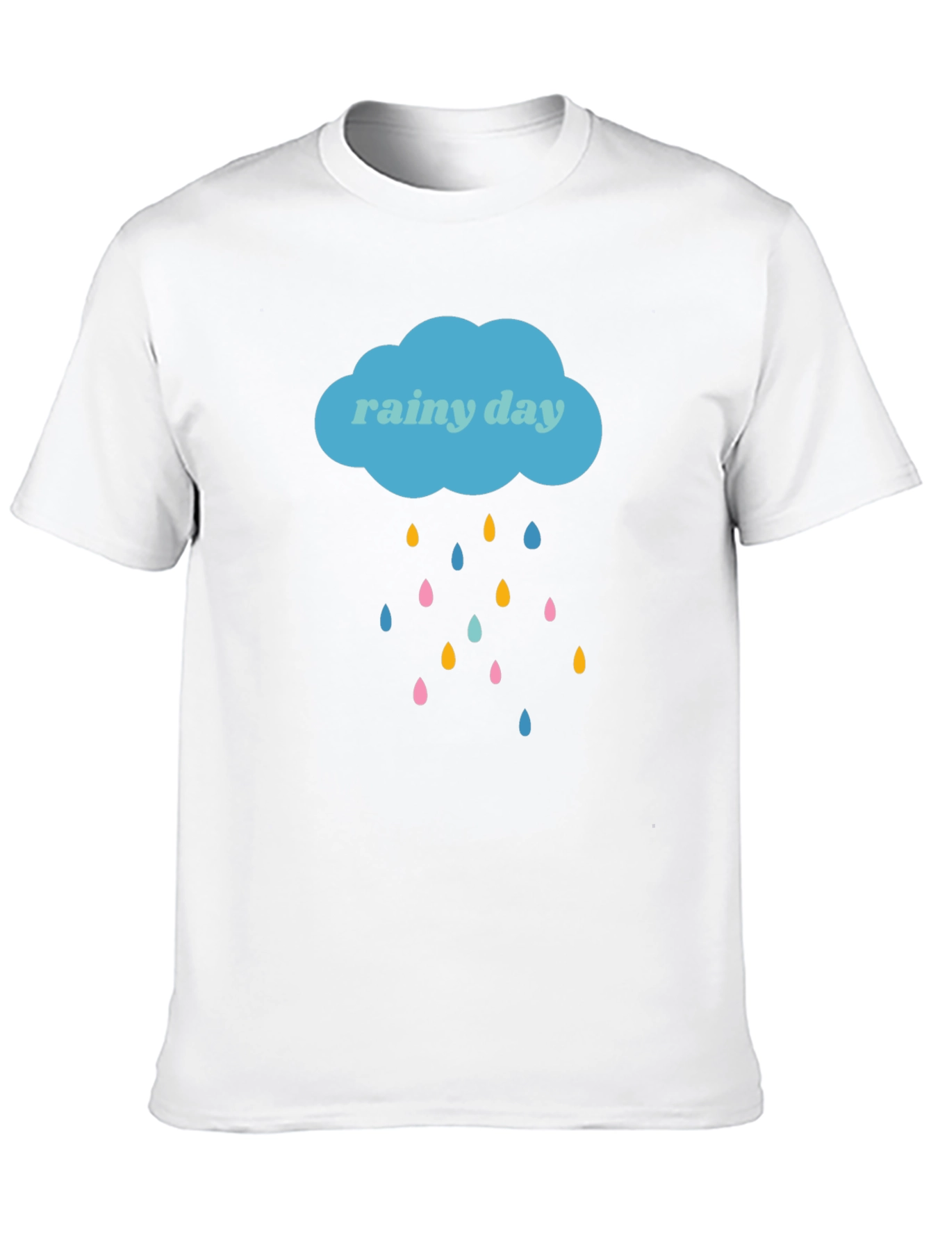 Rainy Day Graphic Tee - Stylish Black T-Shirt