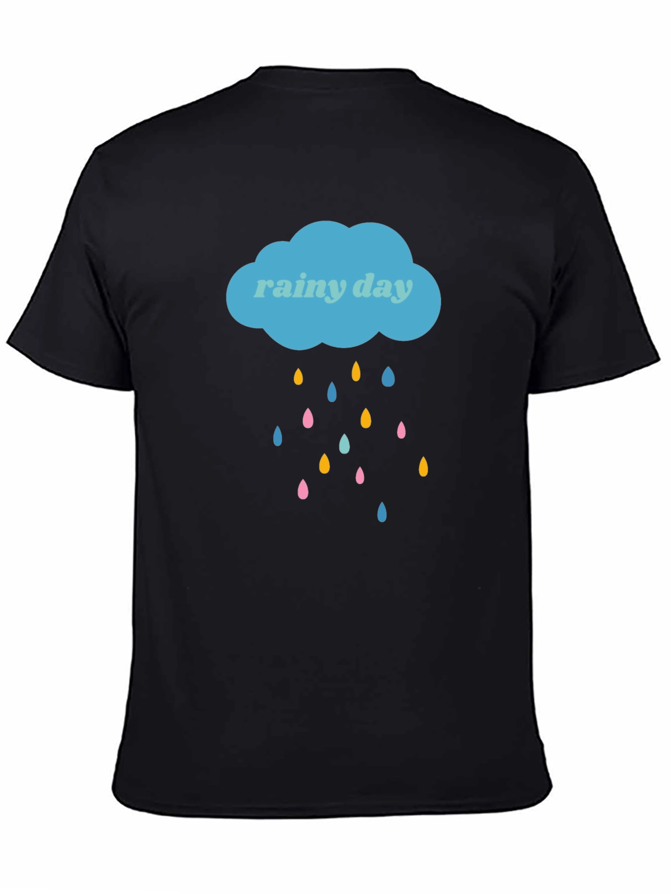 Rainy Day Graphic Tee - Stylish Black T-Shirt