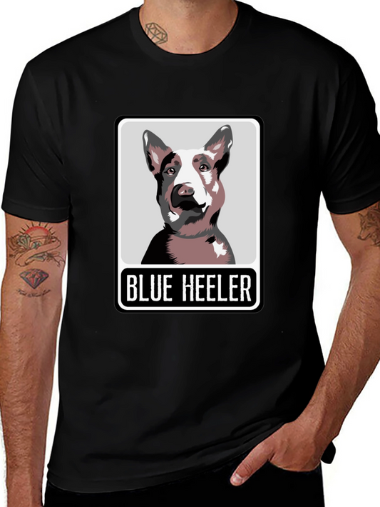 Blue Heeler Dog Graphic Tee - Unisex Black T-Shirt