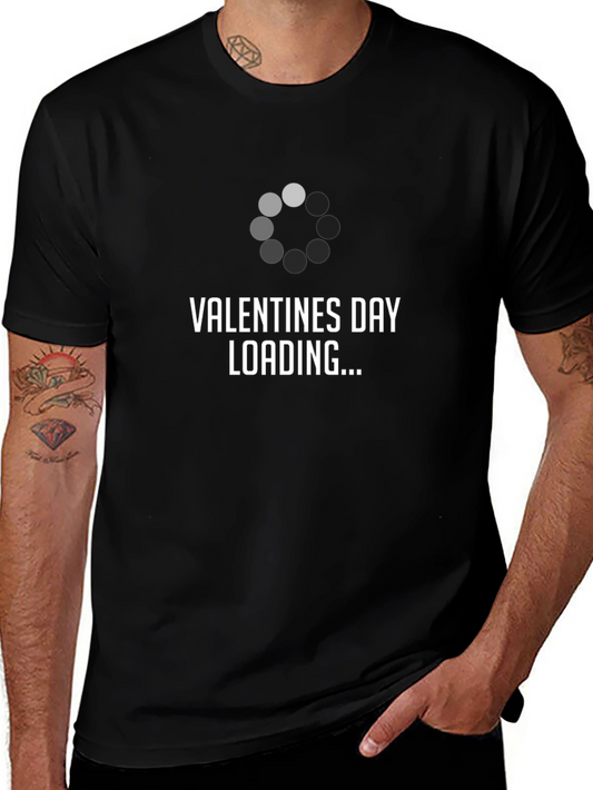 Valentines Day Loading Graphic T-Shirt - Black