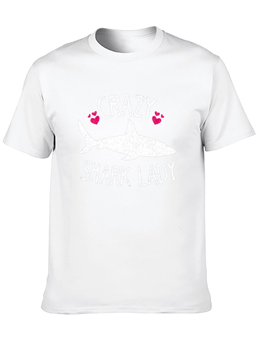 Crazy Shark Lady T-Shirt - Ocean Lover Tee
