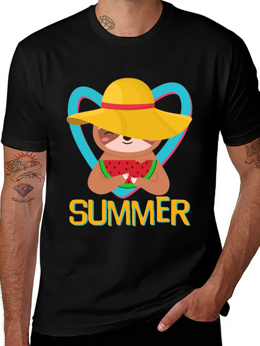 Summer Sloth T-Shirt: Watermelon & Sunshine!