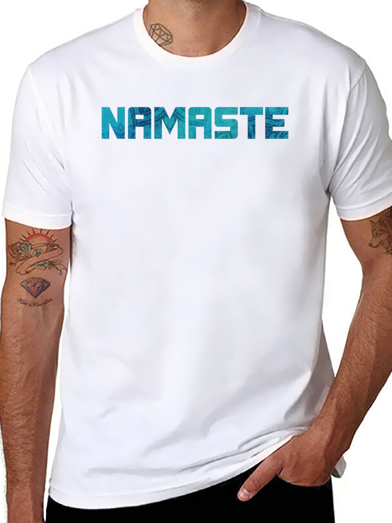 Namaste Graphic Print Black T-Shirt