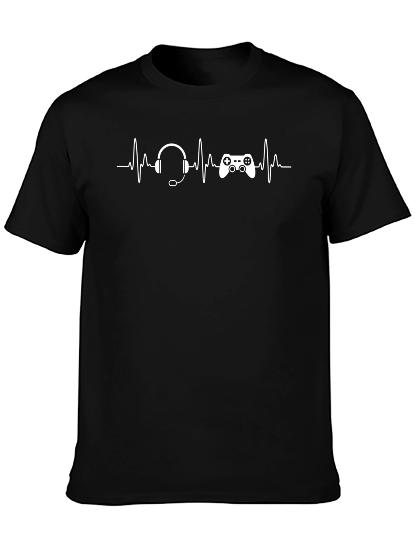 Gamer Heartbeat T-Shirt - Black