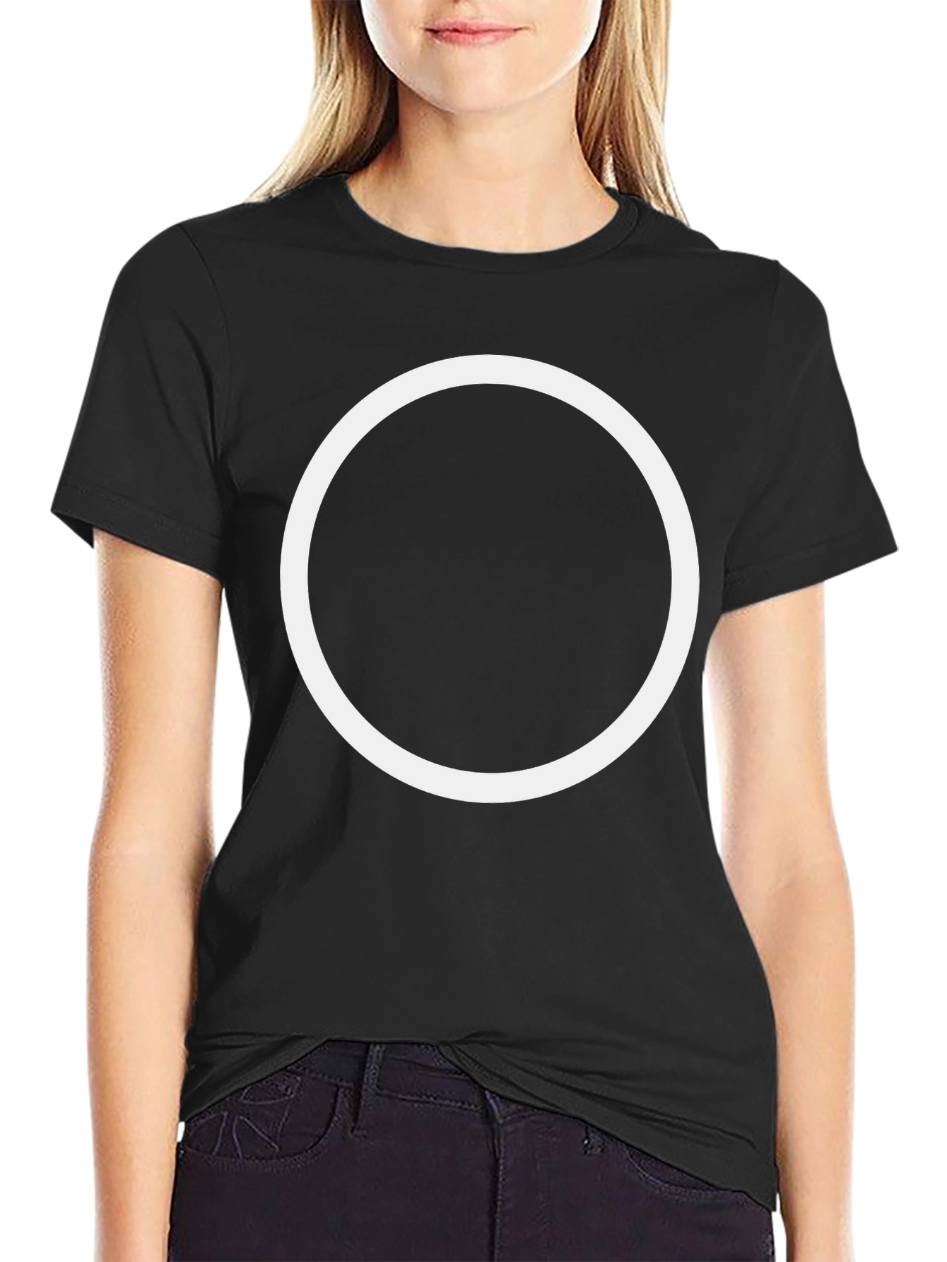 Minimalist Circle Graphic T-Shirt - Casual Style