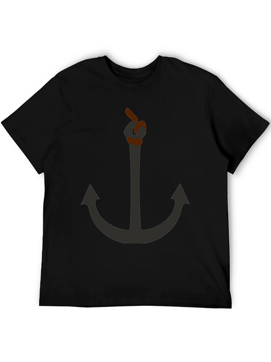 Anchor Graphic Black T-Shirt - Nautical Style