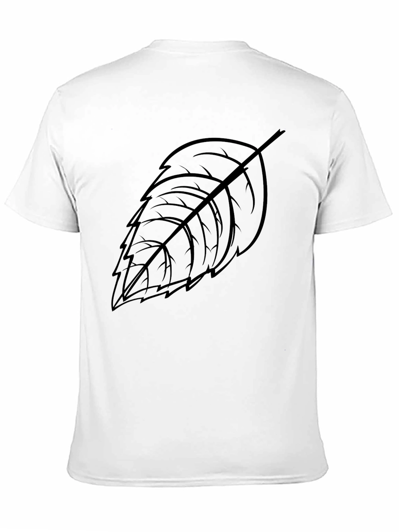 Leaf Graphic Print Black T-Shirt - Casual Style