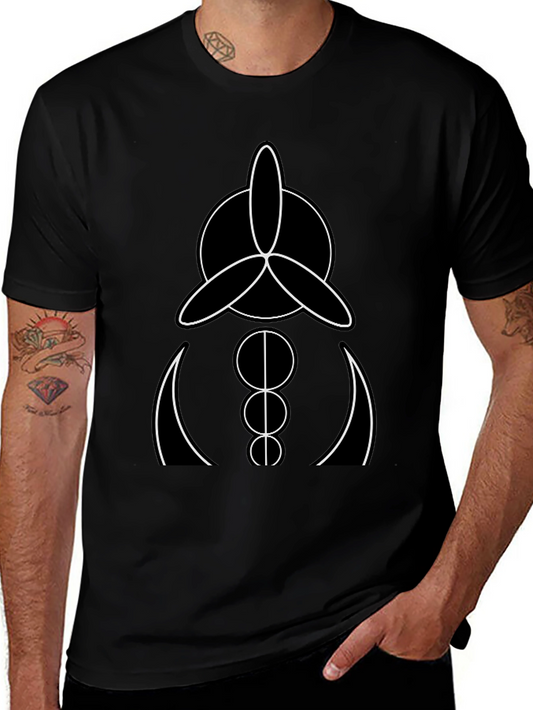 Abstract Symbol Graphic Tee - Black