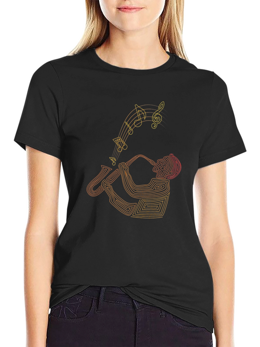 Jazz Saxophone Graphic Tee - Stylish Music Lover Shirt