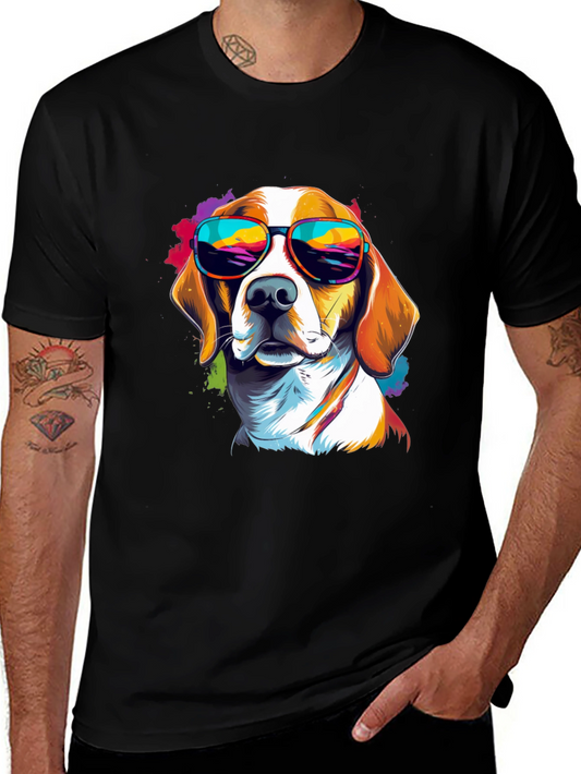 Cool Dog Sunglasses T-Shirt - Black