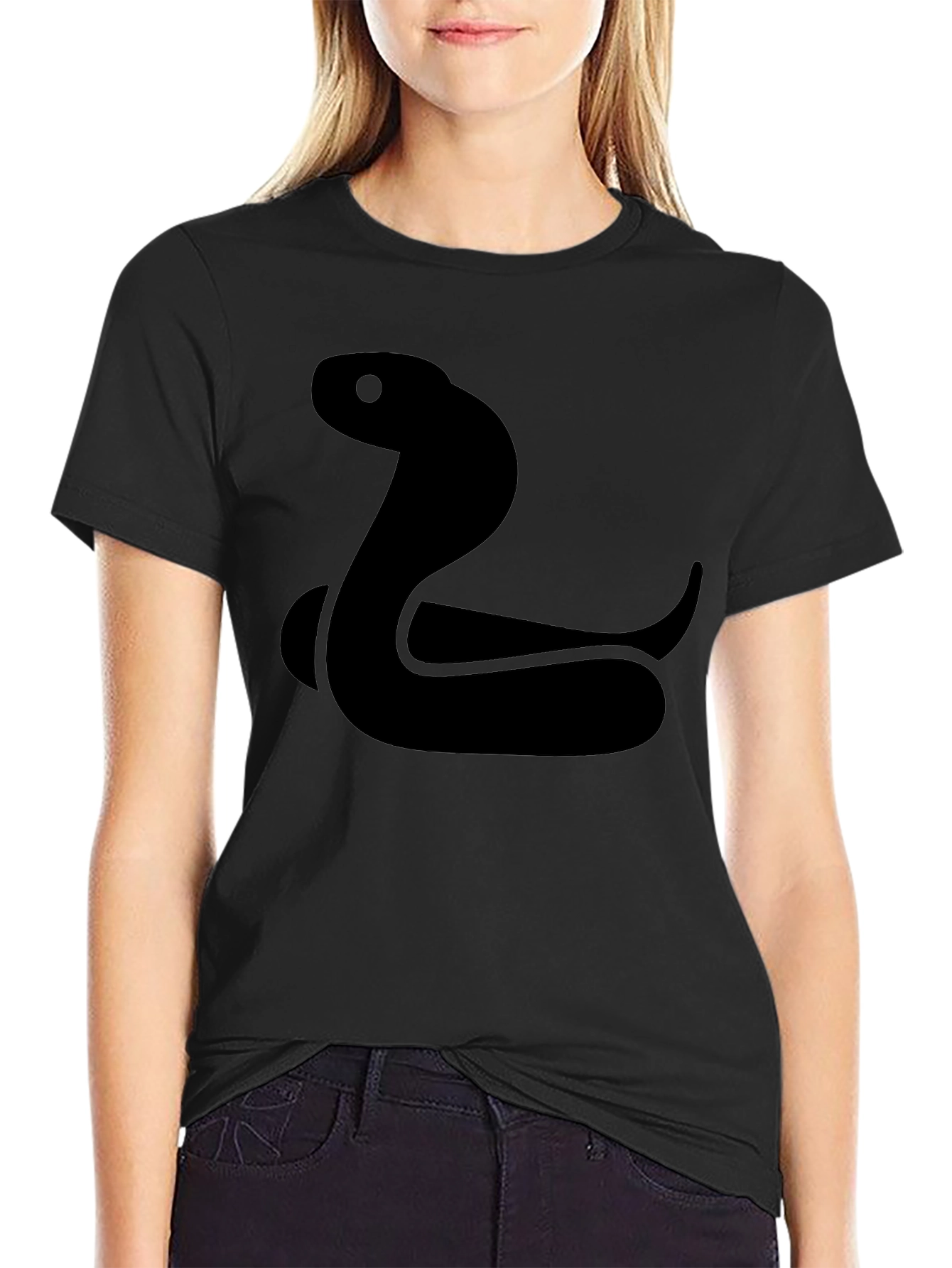 Cool Snake Graphic Tee - Black