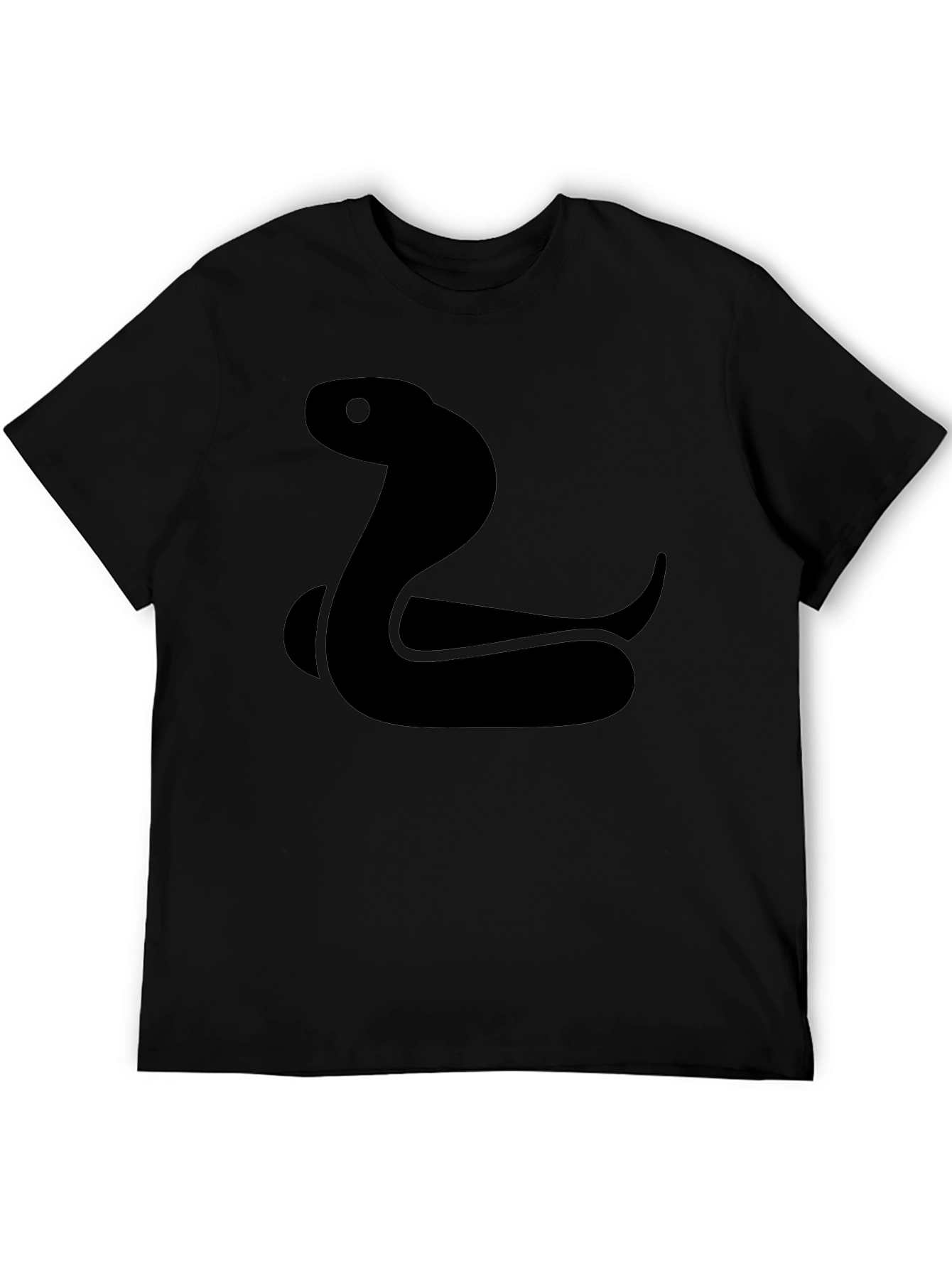 Cool Snake Graphic Tee - Black