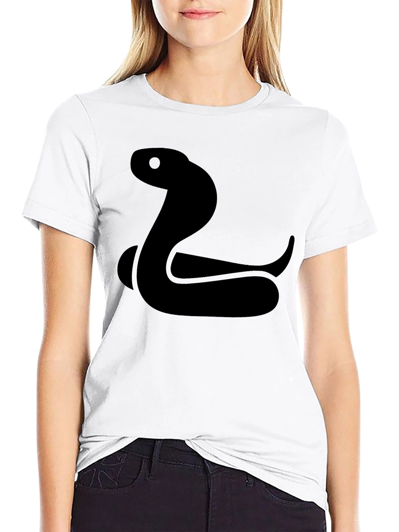 Cool Snake Graphic Tee - Black