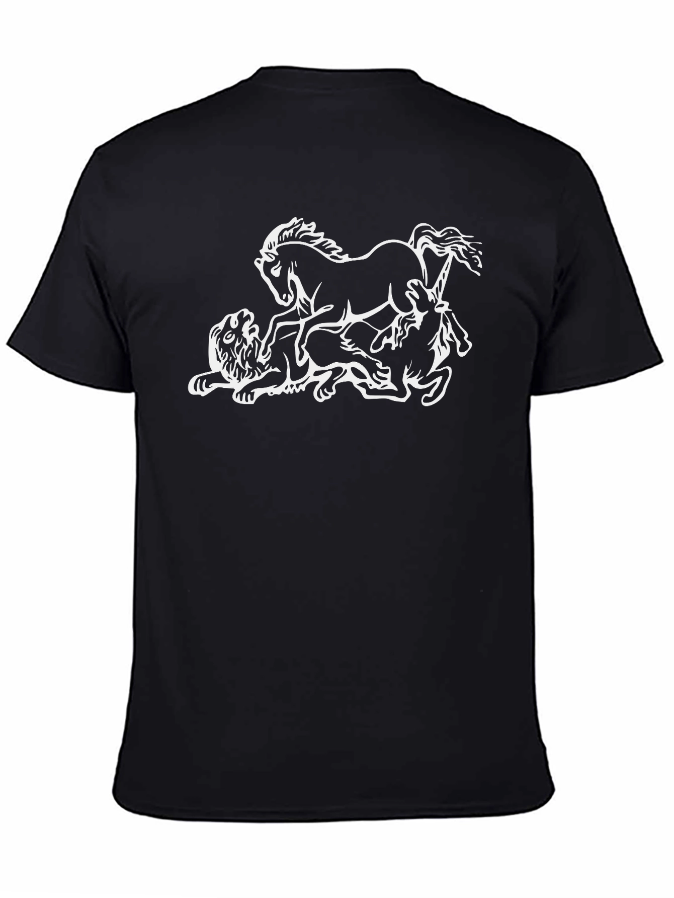 Unicorn & Lion T-Shirt - Black