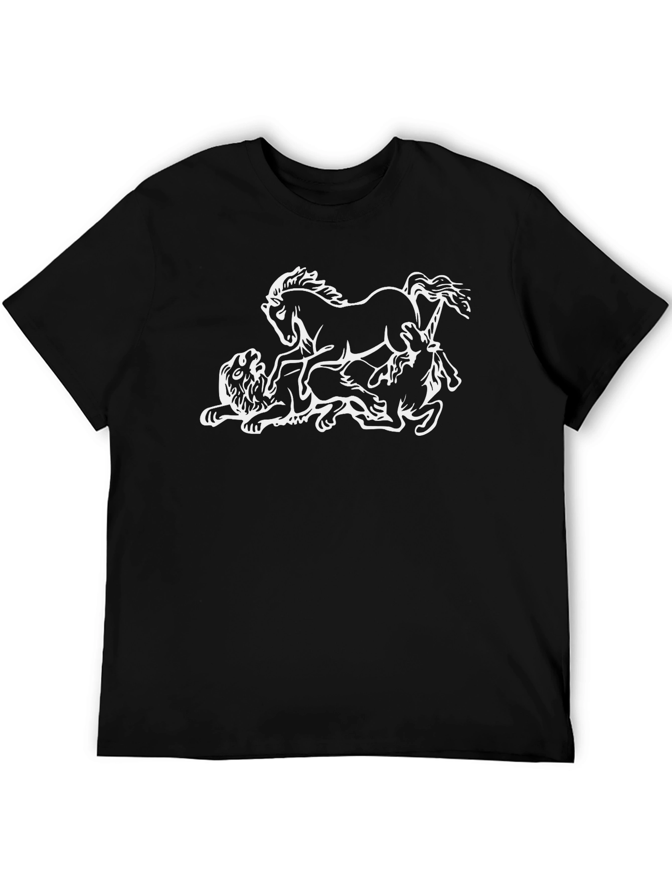 Unicorn & Lion T-Shirt - Black