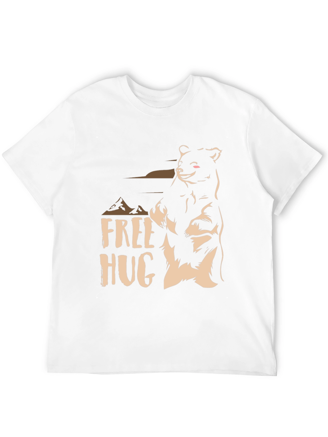 Free Hugs Bear Graphic T-Shirt