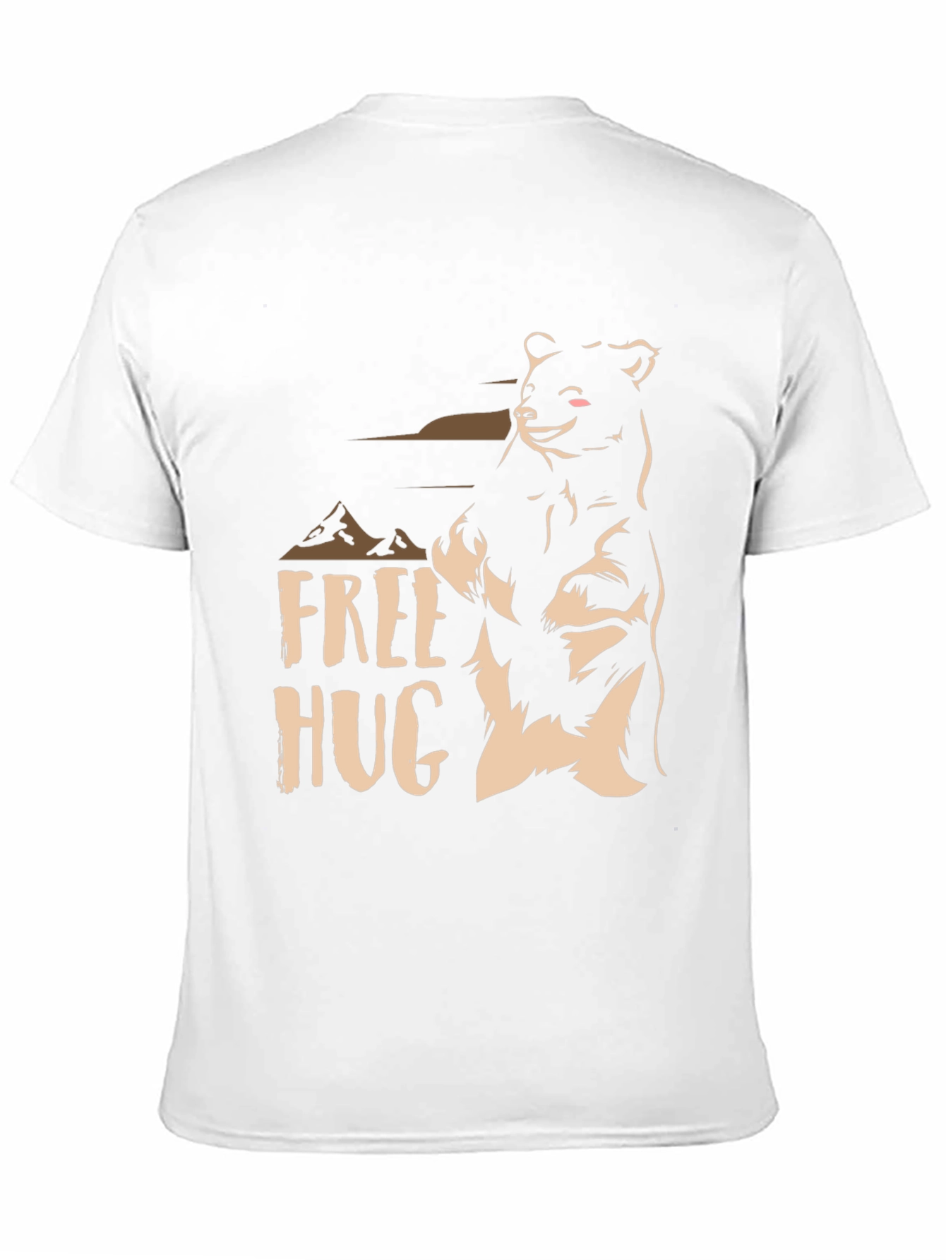 Free Hugs Bear Graphic T-Shirt