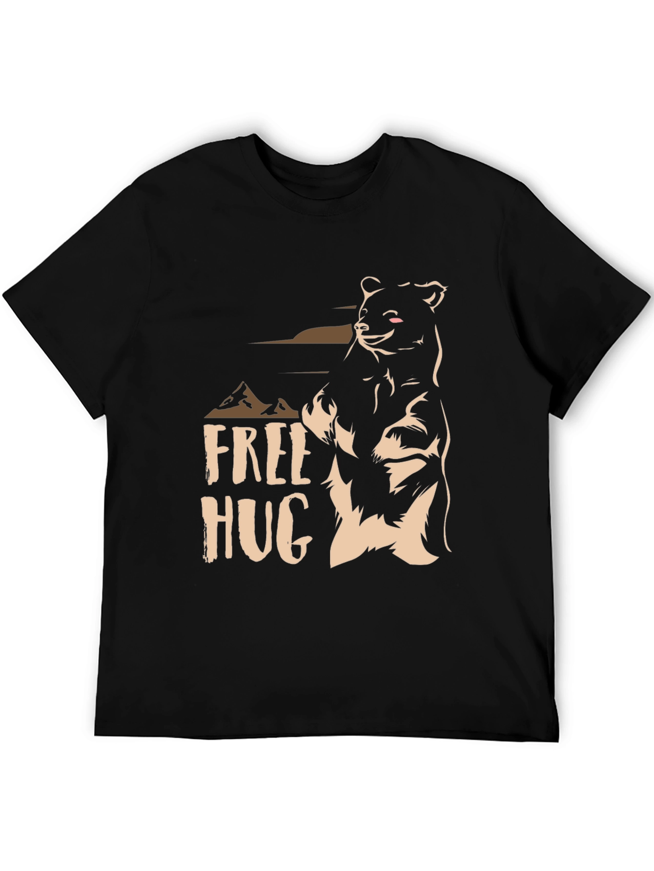 Free Hugs Bear Graphic T-Shirt