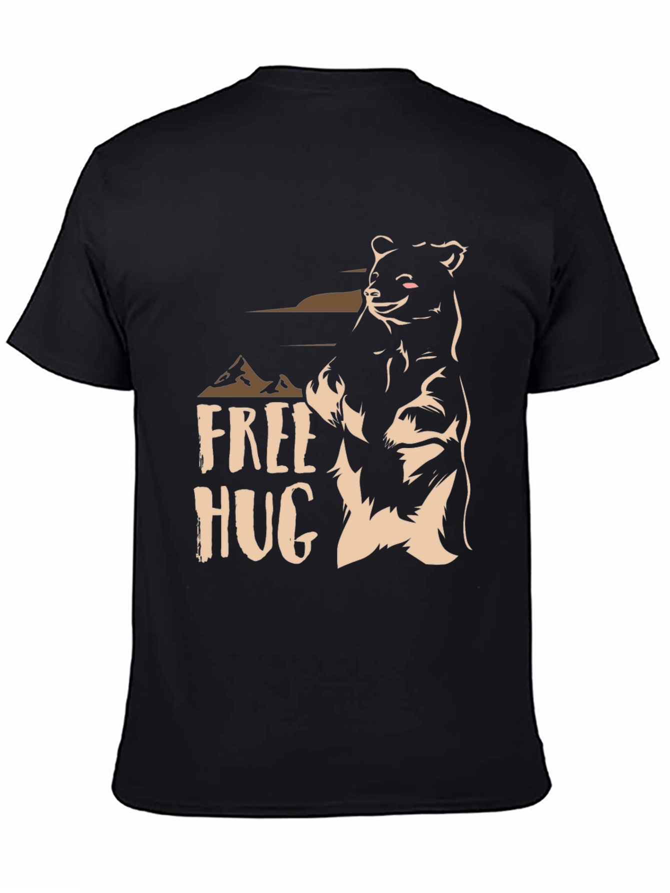 Free Hugs Bear Graphic T-Shirt