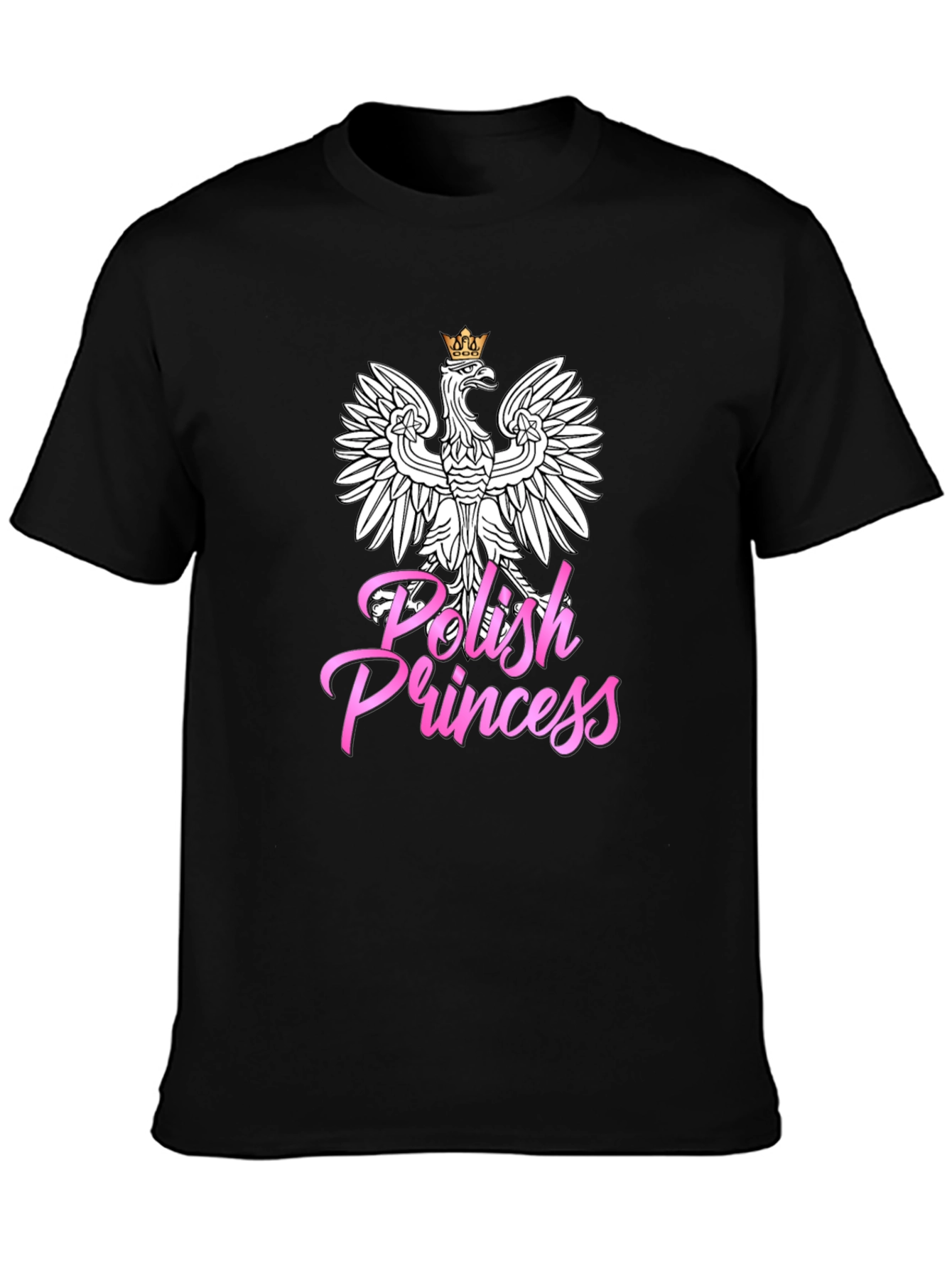 Polish Princess T-Shirt - Black Crew Neck Tee
