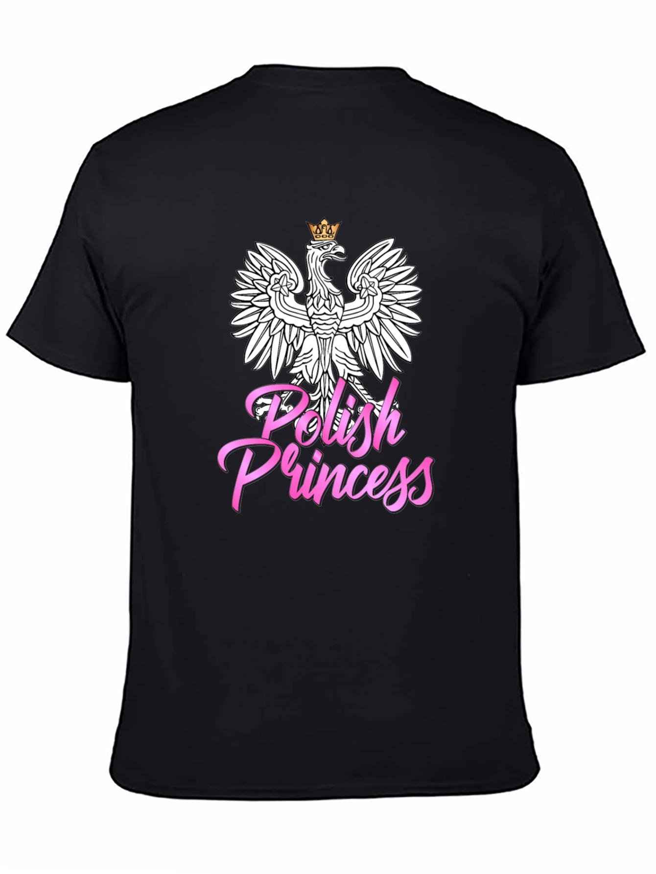 Polish Princess T-Shirt - Black Crew Neck Tee
