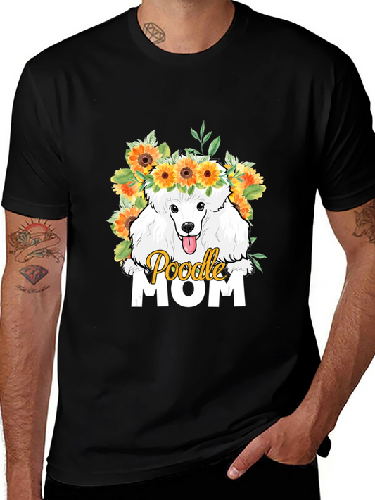 Poodle Mom Sunflower T-Shirt